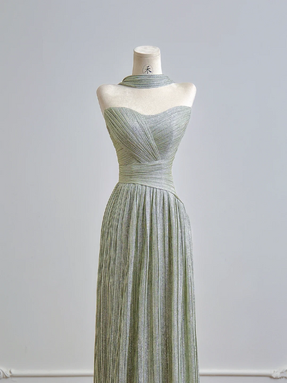 Mint green strapless fitted long ball gown R8153