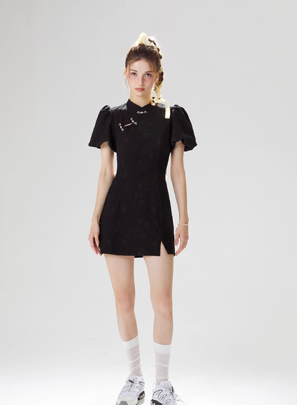 Cheongsam skirt new Chinese style short skirt national style little black skirt dress women summer R3526