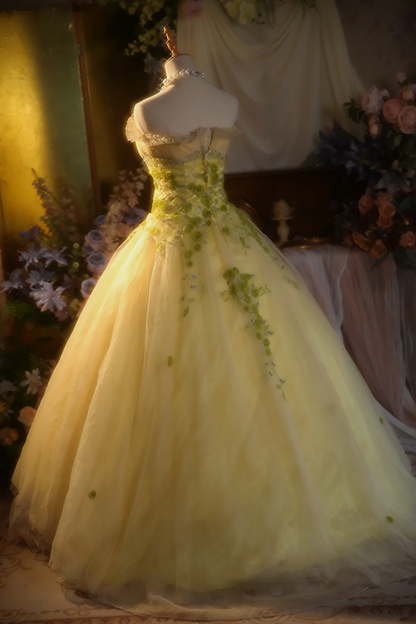 Light green strapless fitted waist ball gown/bridal dress R7275