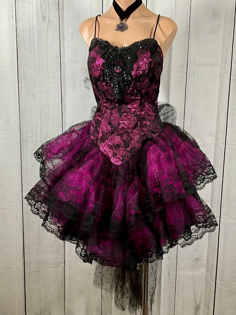 Chic Homecoming Dress Spaghetti Strap Lace Bowknot  Dress Back to School Outfits Party Dress  D6406