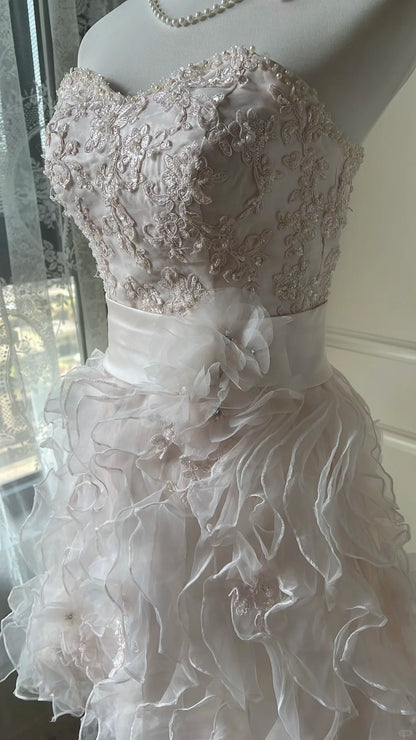 Cute Homecoming Dress Sweetheart Applique Tulle Back to School Outfits Party Dress  D6452