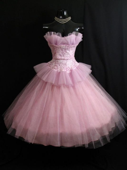 Elegant Strapless Lilac Tulle Lace A Line Short 18th Birthday Outfits Homecoming Dress S931