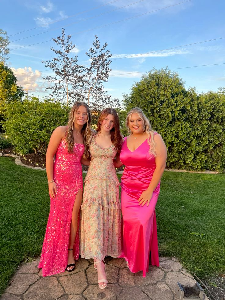 Pretty A-Line Floral Chiffon Long Party Dress Beautiful Senior Prom Dress, D930