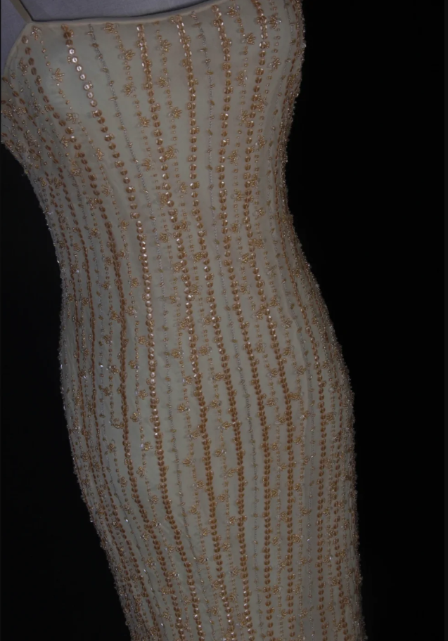 Classy Yellow Spaghetti Straps Chiffon Beaded Mermaid Long Party Dress Formal Birthday Evening Dress D2276