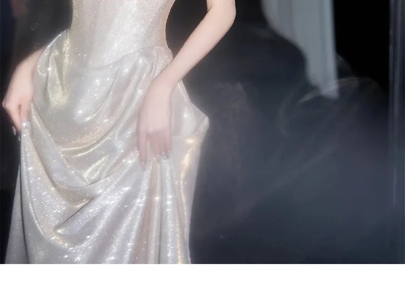Shiny Off The Shoulder Mermaid Prom Dress Long Evening Dress Y8185