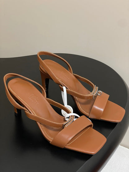HM Glamour Slingback Brown Sheepskin 314036