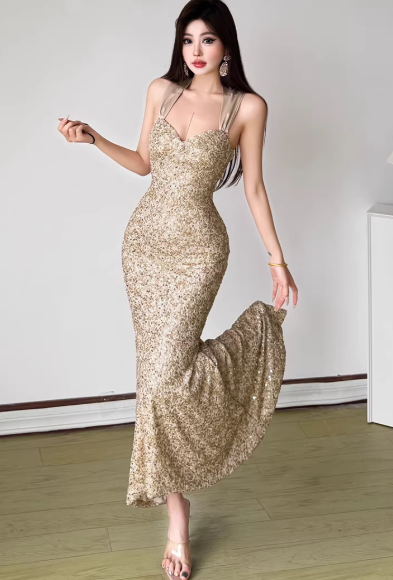 Fashion Gold Women‘s Dress S404