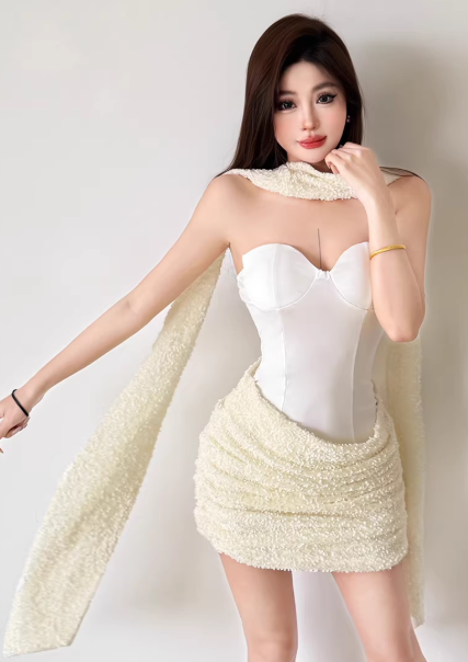 Fashion Yellow Women‘s Dress S369
