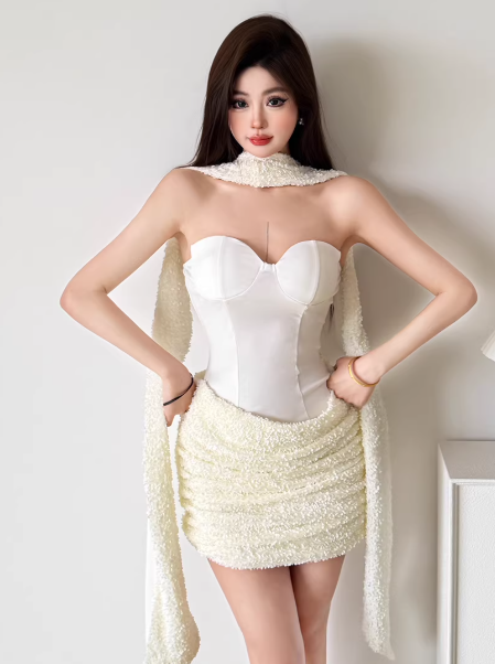 Fashion Yellow Women‘s Dress S369