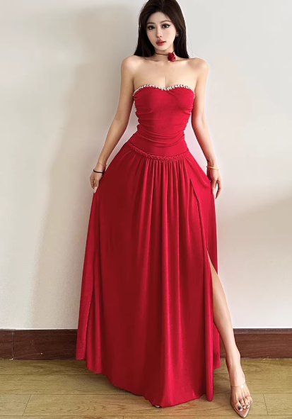 Chic Red Dress S463