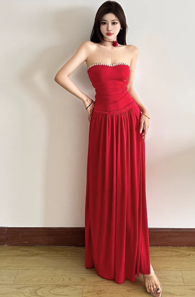 Chic Red Dress S463