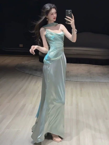 Mermaid Long Prom Dress Sexy Evening Dresses   fg7662