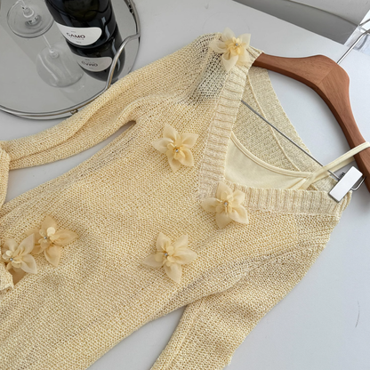 2025 new style slim sexy knitted dress long sleeve suspender skirt R0299