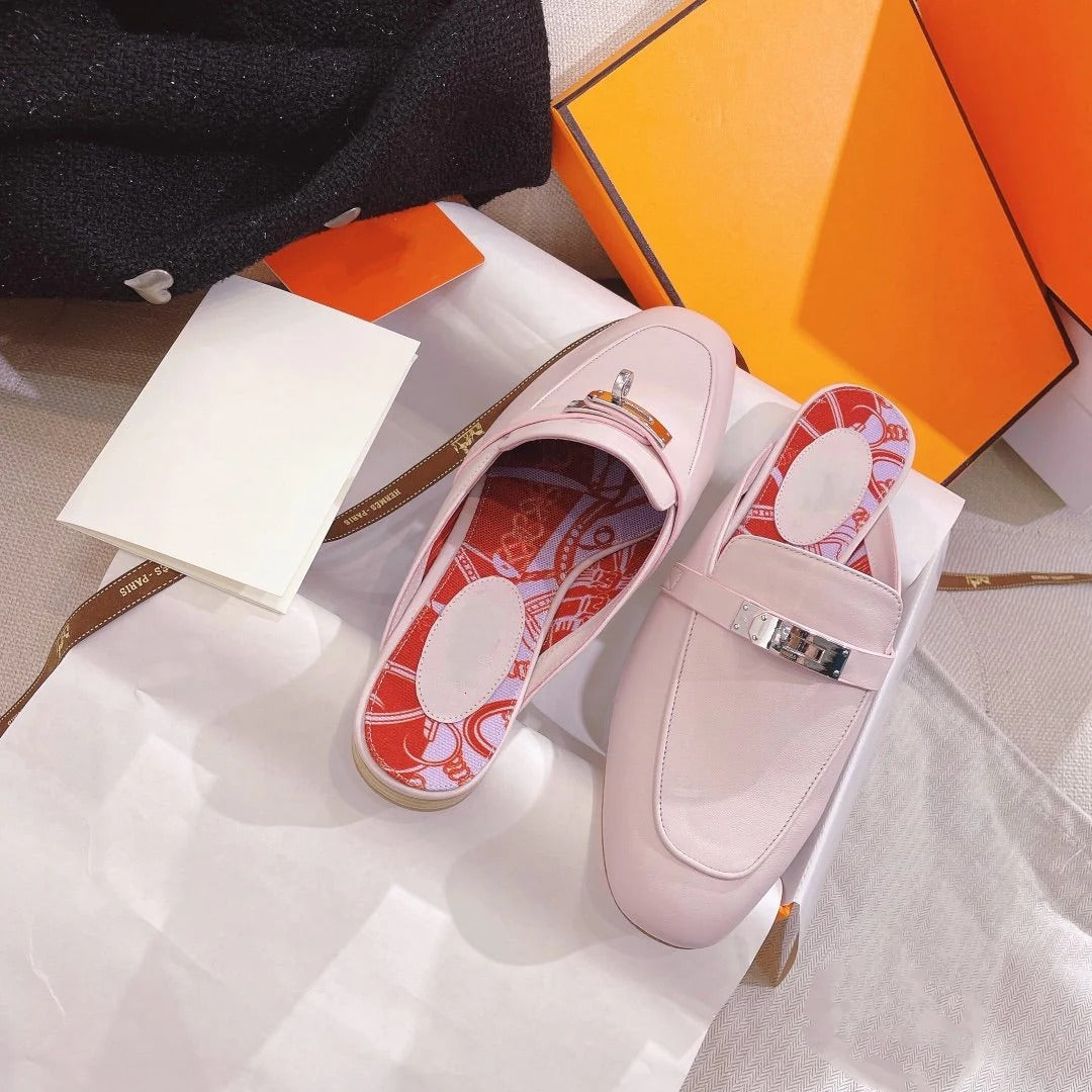 0Z Mule Pink Calfskin