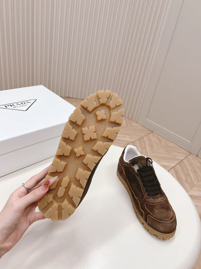 PRA FADED SUEDE SNEAKERS CHOCOLATE