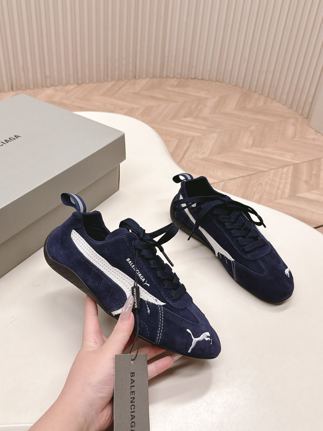 Puma x Balenciaga Speedcat Sneaker Navy Blue Suede 565085