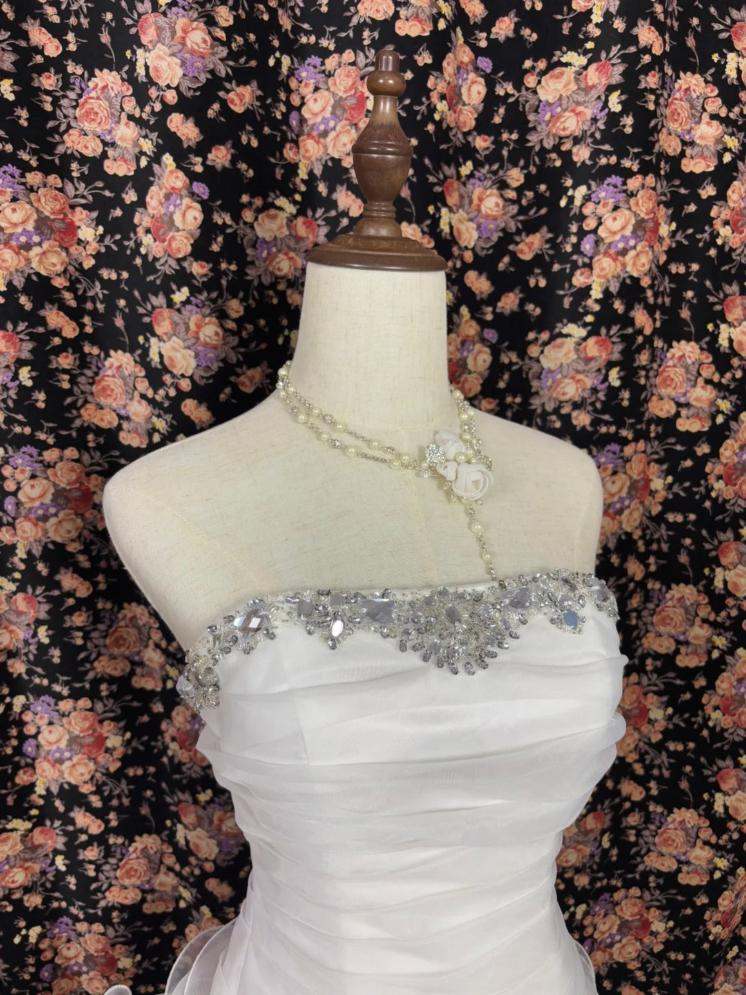 Chic Homecoming Dress Strapless Lace Rinestone Prom Dress Back to School Outfits Party Dress  D6124
