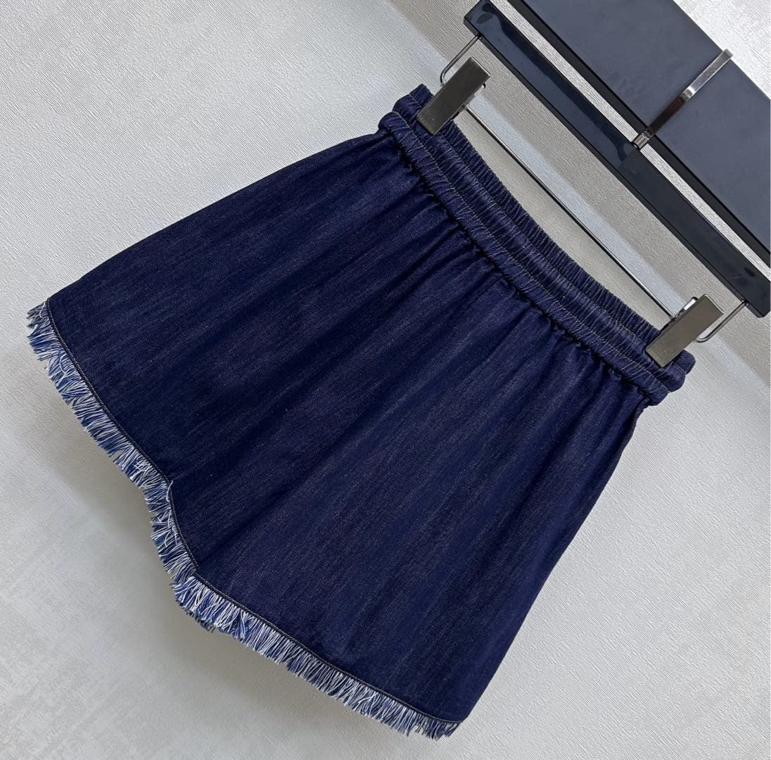 ZIMMERMAN 25S HIGH WAIST DENIM SHORTS 264693