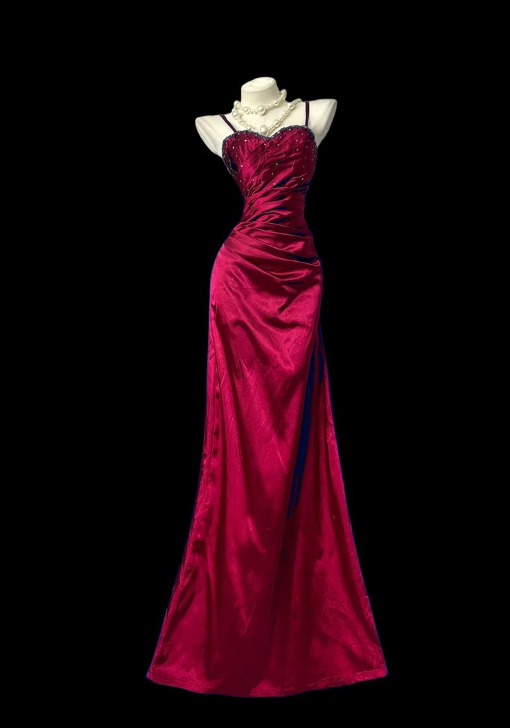 Elegant Spaghetti Straps Lavender Beaded Satin Pleated Mermaid Long Prom Dress Birthday Party Dress SP1752