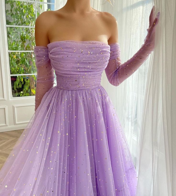 Chic Fashion Strapless Off Shoulder Dress Elegant Women Sparkle Star Fashion A-Line Party Dresses      S3024