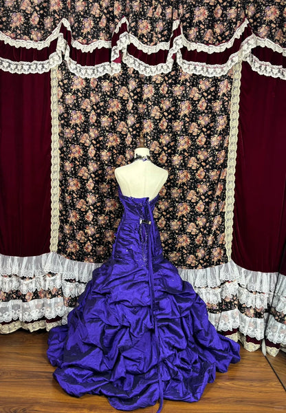 A Line Royal Blue Evening Dress Elegant Sleeveless Prom Dress    fg8174
