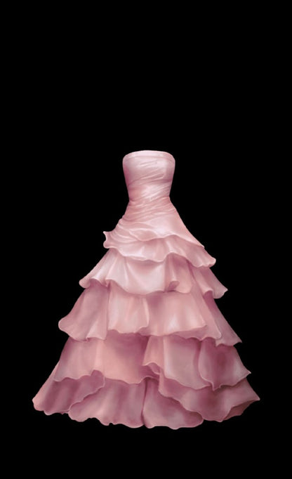 Pink Ball Gown Quinceanera Dresses A Line Princess Dresses      S7025