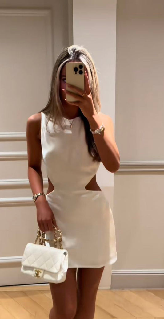 White Homecoming Dress Short Evening Dress Cocktail Dresses Short Party Dress   fg7959