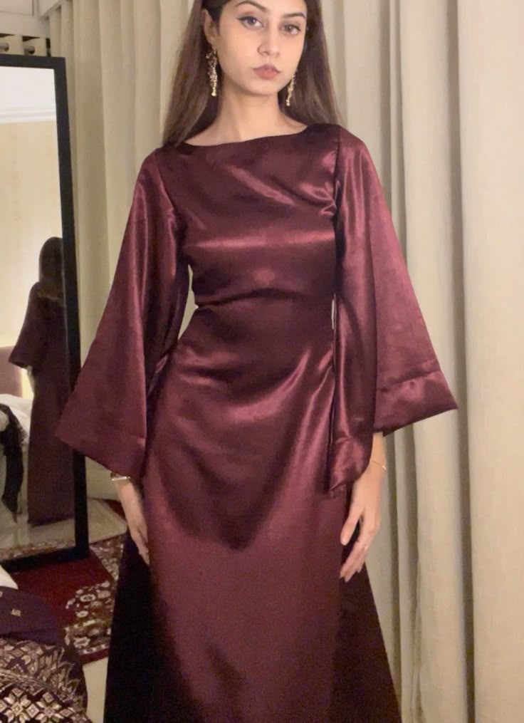 Burgundy Formal Dress Long Evening Party Dresses  fg7768