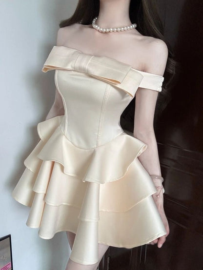 A Line Off Shoulder Short Evening Dress Cocktail Dresses Short Party Dress   fg7878