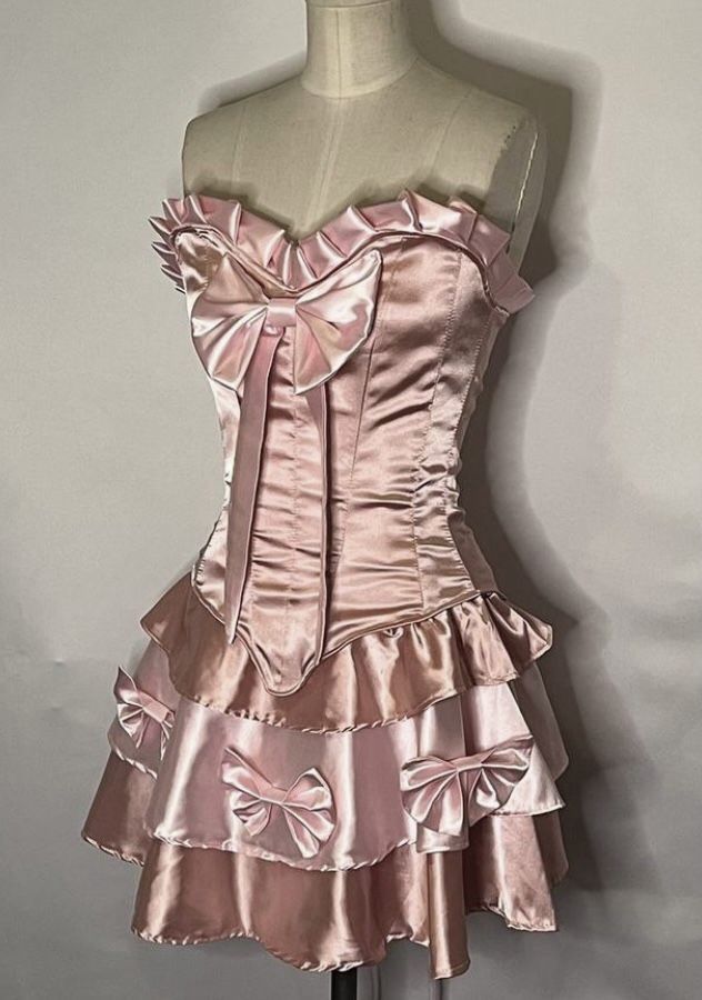 New Arrival Strapless Pink Homecoming Dress Party Dress    fg7564