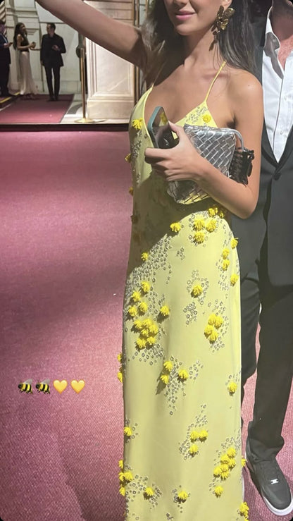 New Arrive Yellow Party Dress Evening Dress Long Prom Dresses    fg7866