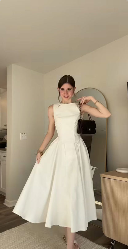 A Line Sleeveless Prom Dress Evening Party Gowns