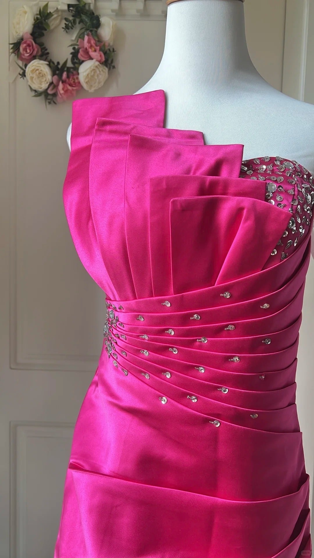 New Homecoming Dress Symmetric Pleated Sequins Back to School Outfits Party Dress  D6470