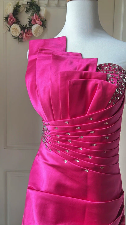 New Homecoming Dress Symmetric Pleated Sequins Back to School Outfits Party Dress  D6470