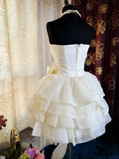 A Line Birthday Outfit Short Evening Dress Short Party Dress Vintage Homecoming Dress   fg8086