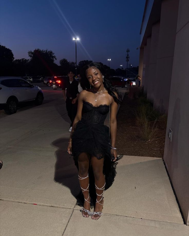 Black Lace High Low Prom Homecoming Dress Lace Party Dress    fg7711