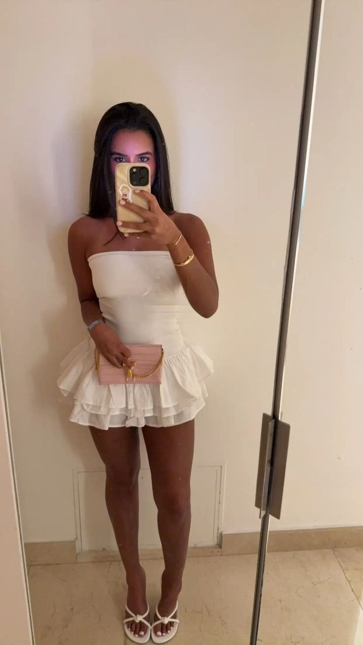 Sexy Strapless Satin White Short Birthday Dress Mini Homecoming Dress Y9017