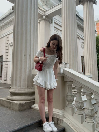 Sexy White Off Shoulder Short Prom Dress Birthday Party Dress Homecoming Dress   fg8156