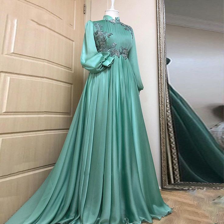 Prom Dresses Applique Formal Gown Long Sleeves Prom Dress Women Party Dresses
