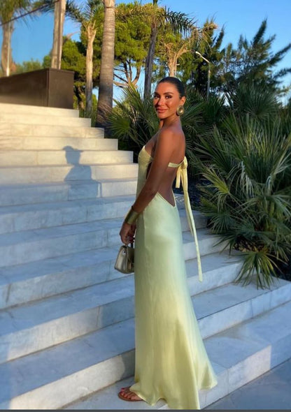 Yellow One Shoulder Prom Dresses Evening Dress Floor Length Party Gowns