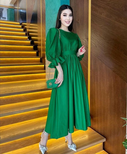 Women Green A line Prom Dress Simple Prom Gown