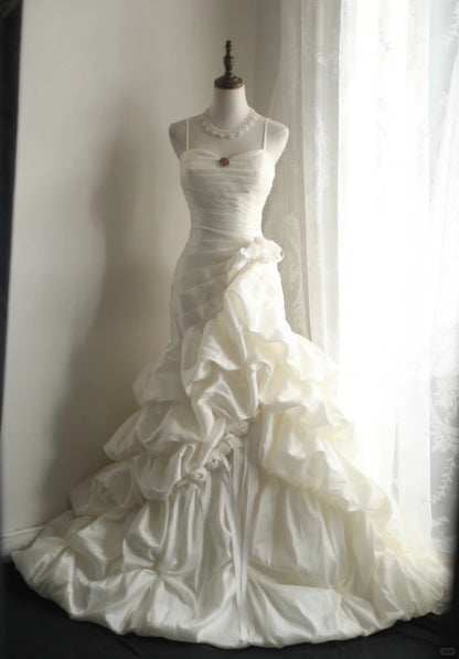 White Party Dress Long Evening Dress Princess Wedding Dress    fg8110