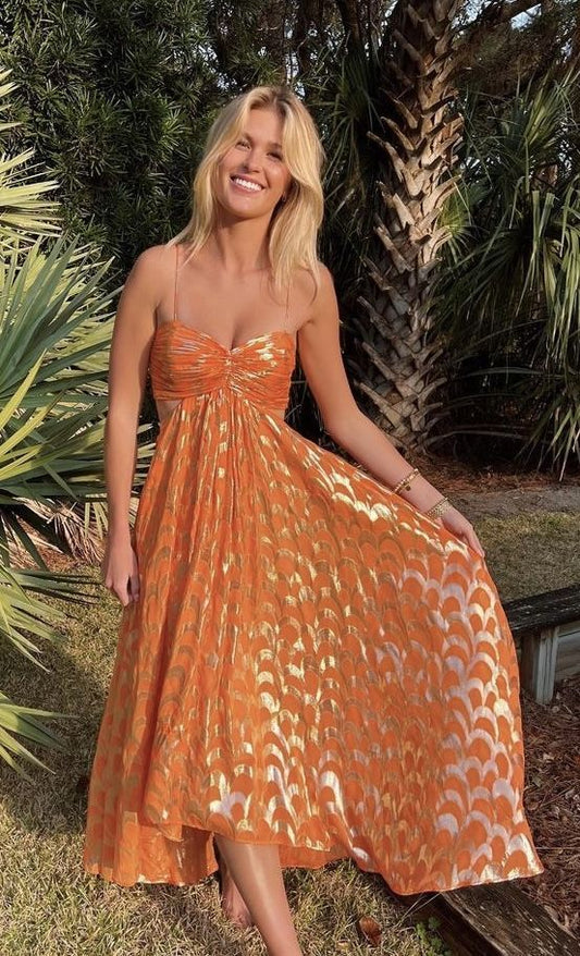 A-Line Spaghetti Straps Chic Long Party Dress      fg5609