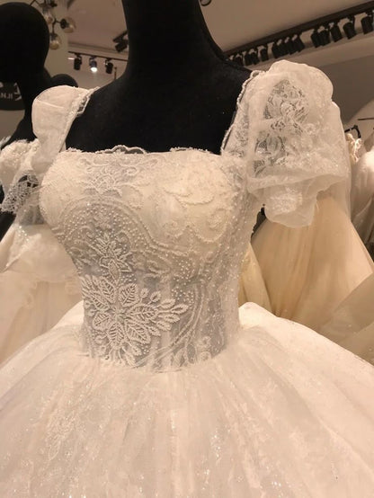 Luxury Wedding Dresses Popular Lace A line Bridal Gowns