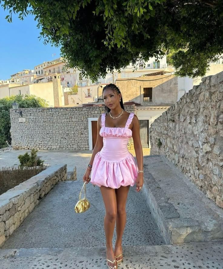 Pink Square Neck A-line Graduation Party Short Homecoming Dresses    fg8146