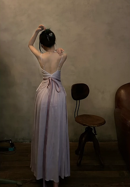 beautiful backless seaside holiday dress party dress    S6053