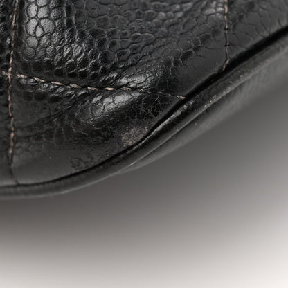 Caviar Quilted Medallion Tote Black