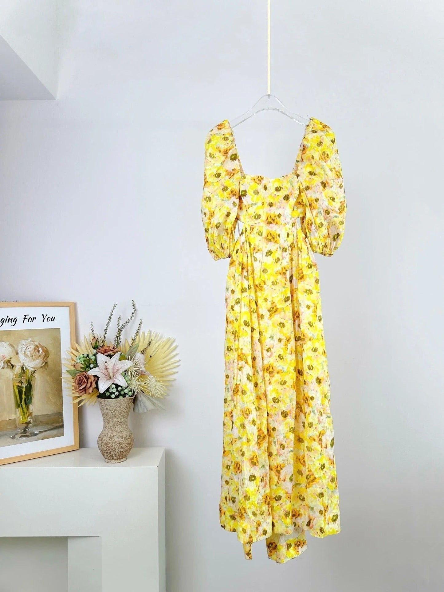 BACKLESS MIDI DRESS 25S IN LINEN 266369