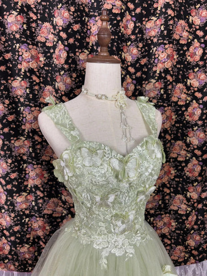 Chic Homecoming Dress Sheer Straps Lace Applique Prom Dress Back to School Outfits Party Dress  D6125