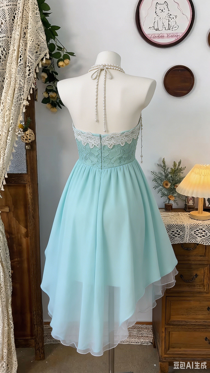 Beauty Homecoming Dress Strapless Hi-Lo Back to School Outfits Party Dress  D6540